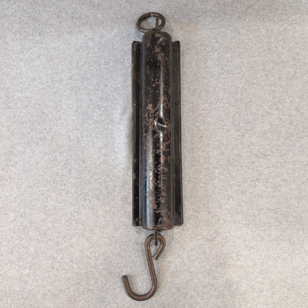 1890-1920's Chatillons Improved Spring Balance Hanging Scale NY 125 Lbs Brass - Picture 9 of 13